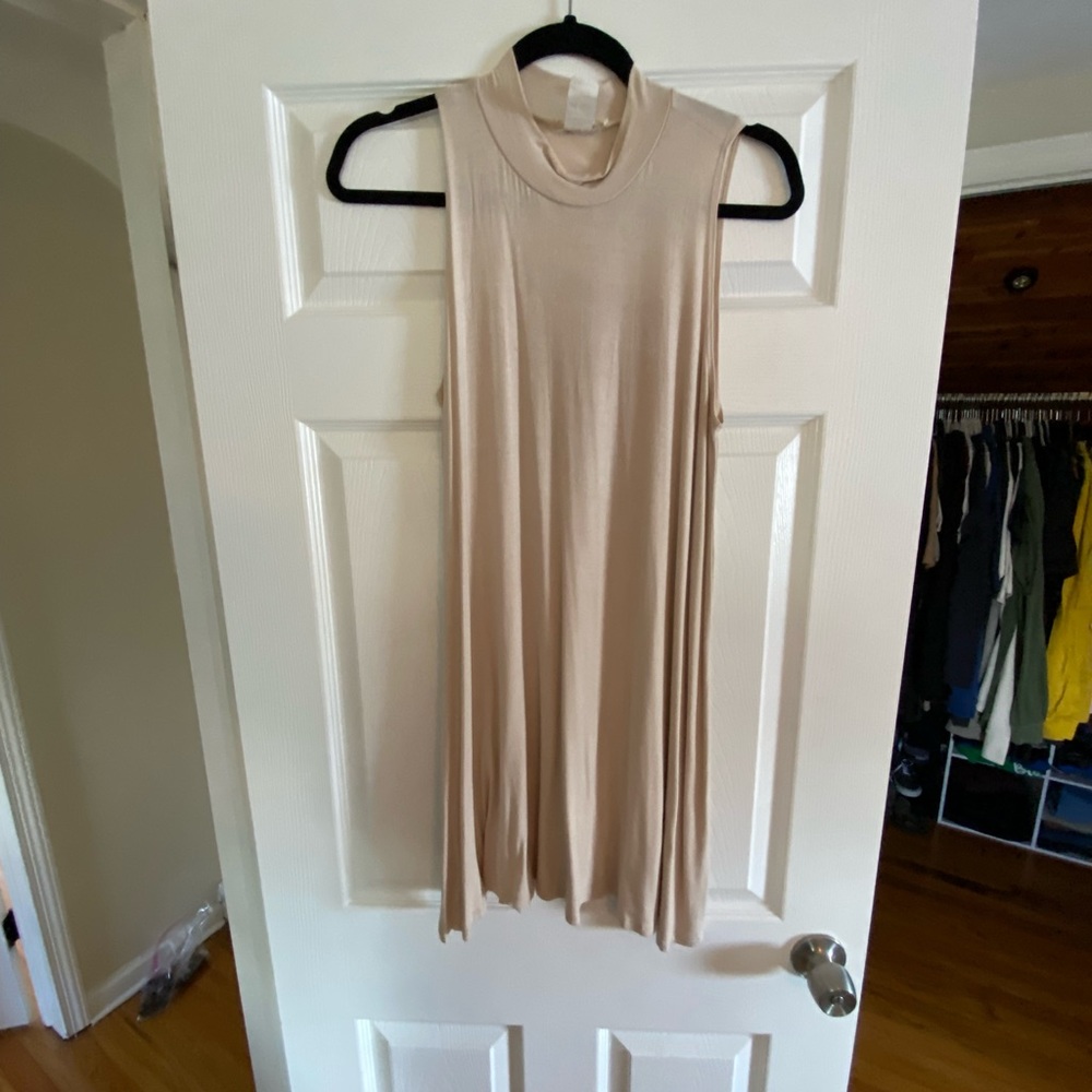 Sleeveless Tan Dress